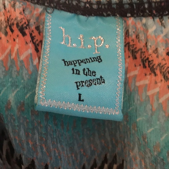 Multicolor top with tie waist and ruffle detail - Picture 4 of 5